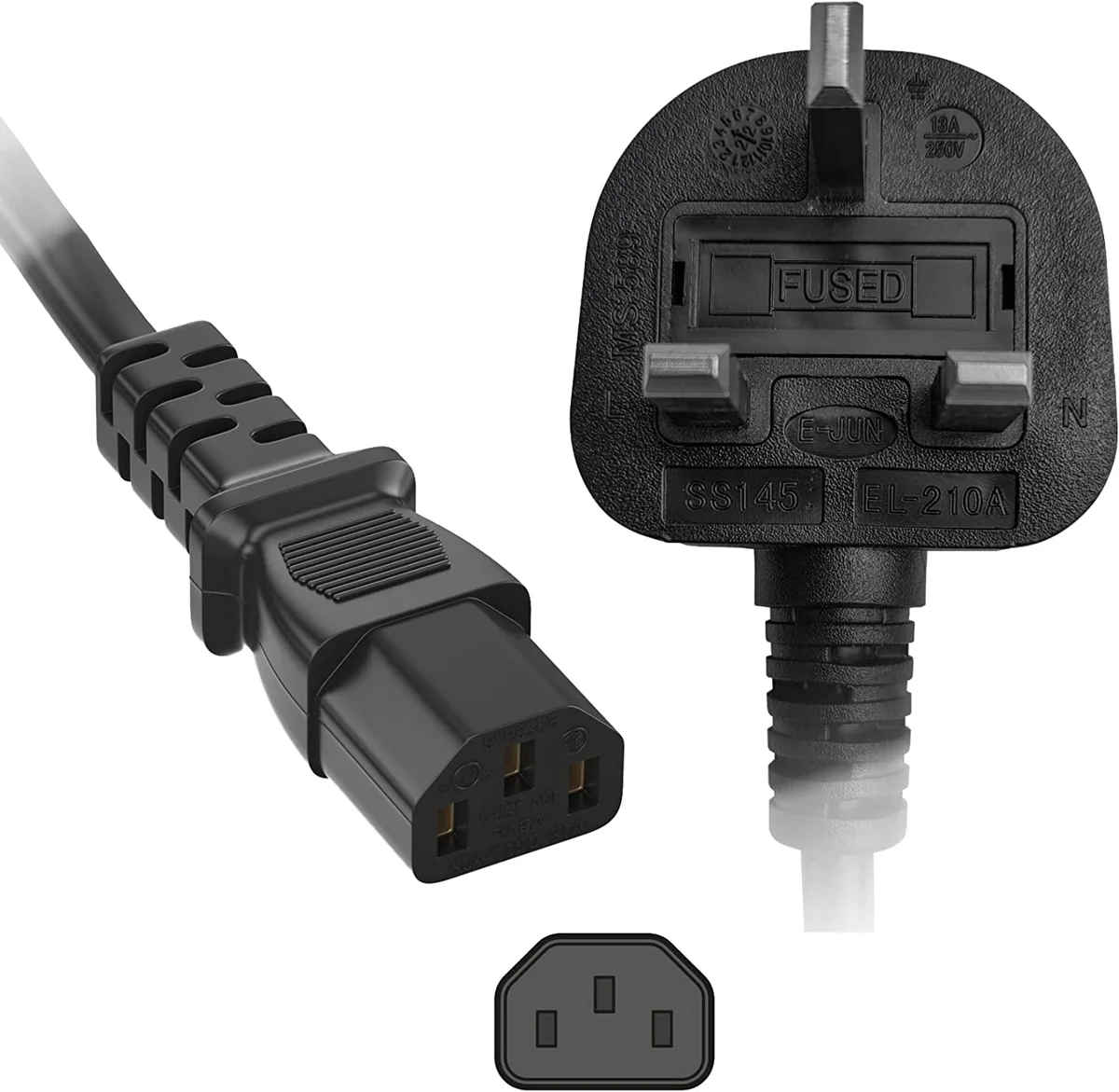 Belkin 3-Pin Power Cable IEC C13 - 3m
