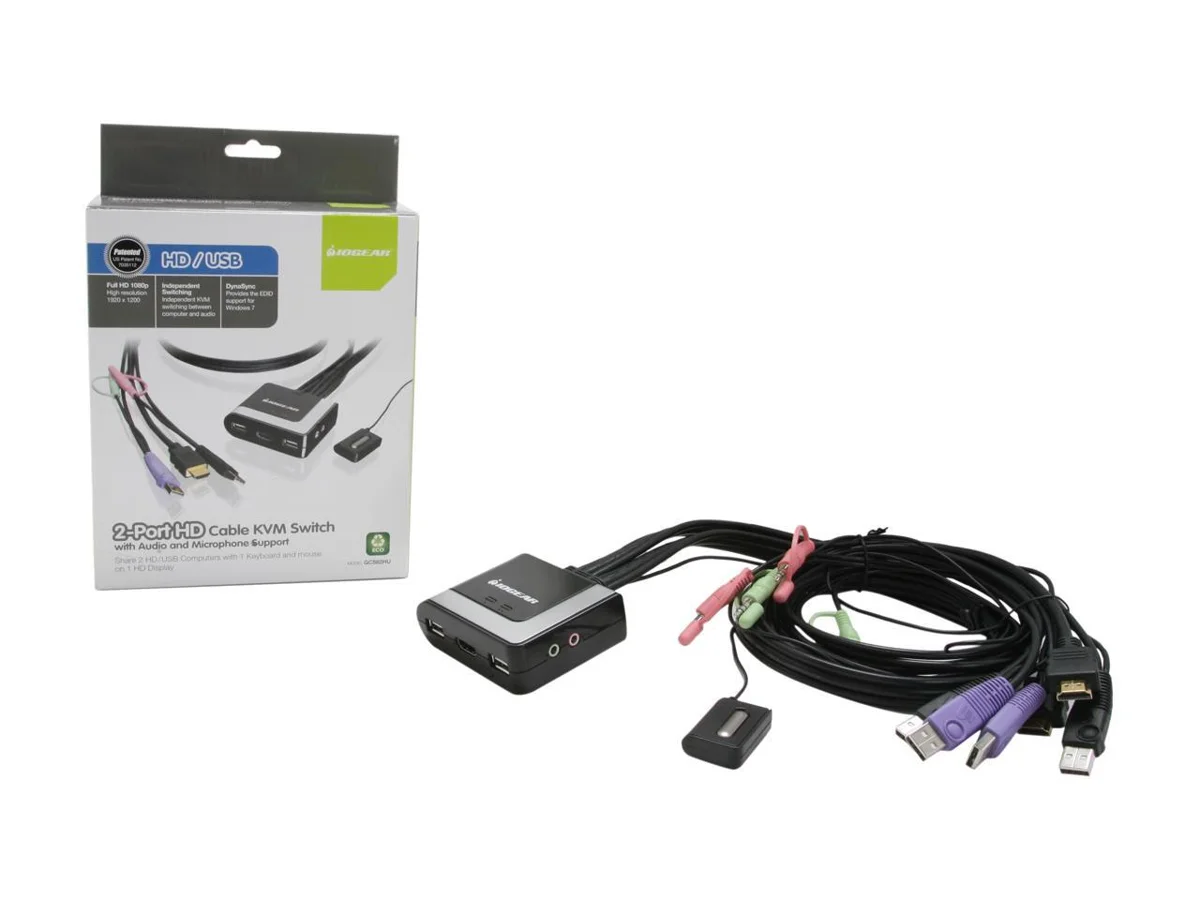 IOGEAR GCS62HU 2-Port USB-C HDMI KVM Switch