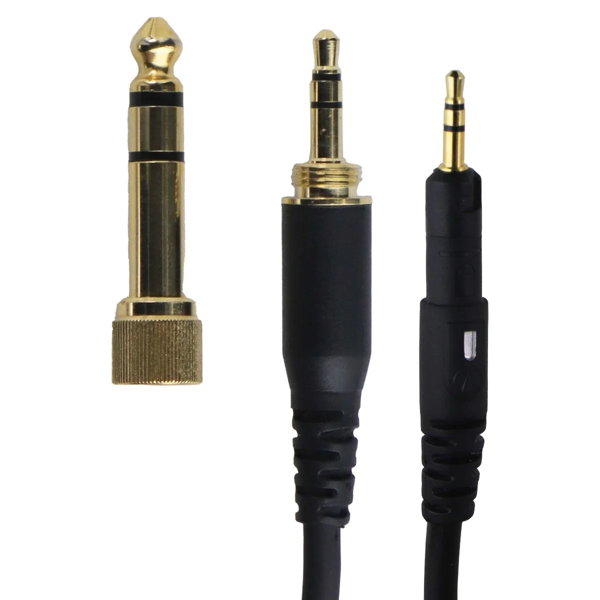 2.5mm to 3.5mm Coiled Audio Cable with 1/4-inch Adapter - 14 Foot