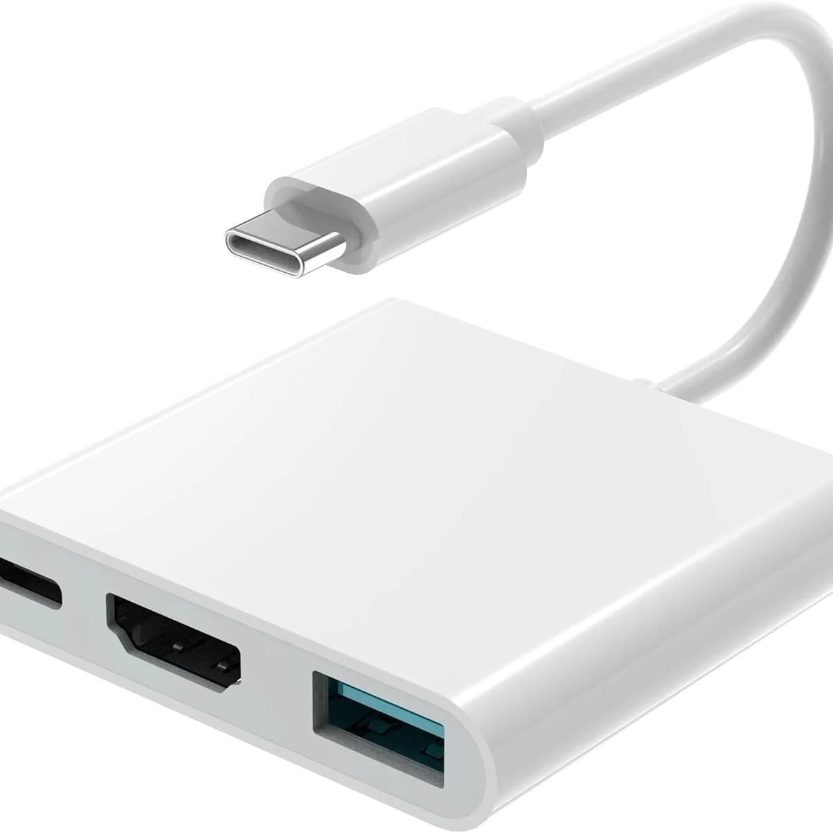 USB-C Digital Av Multiport Adapter, USB C to HDMI Adapter for iPhone 15/16 to TV with Fast Charging Port Two-Way, USB3.1 and 4K HDMI Output Compatible with Iphone15 / 16 Ipad pro Mackbook Pro