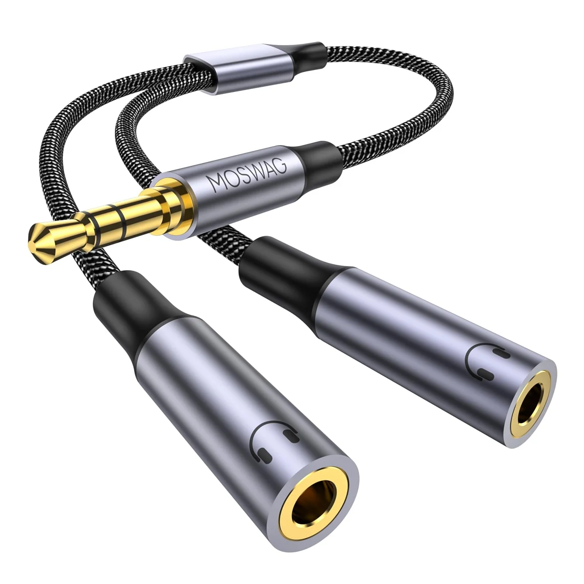 3.5mm Headphone Jack Audio Splitter Adapter