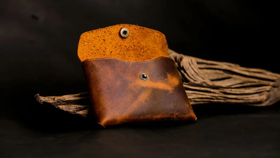 Agra Handcrafted Leather Coin Pouch view 1