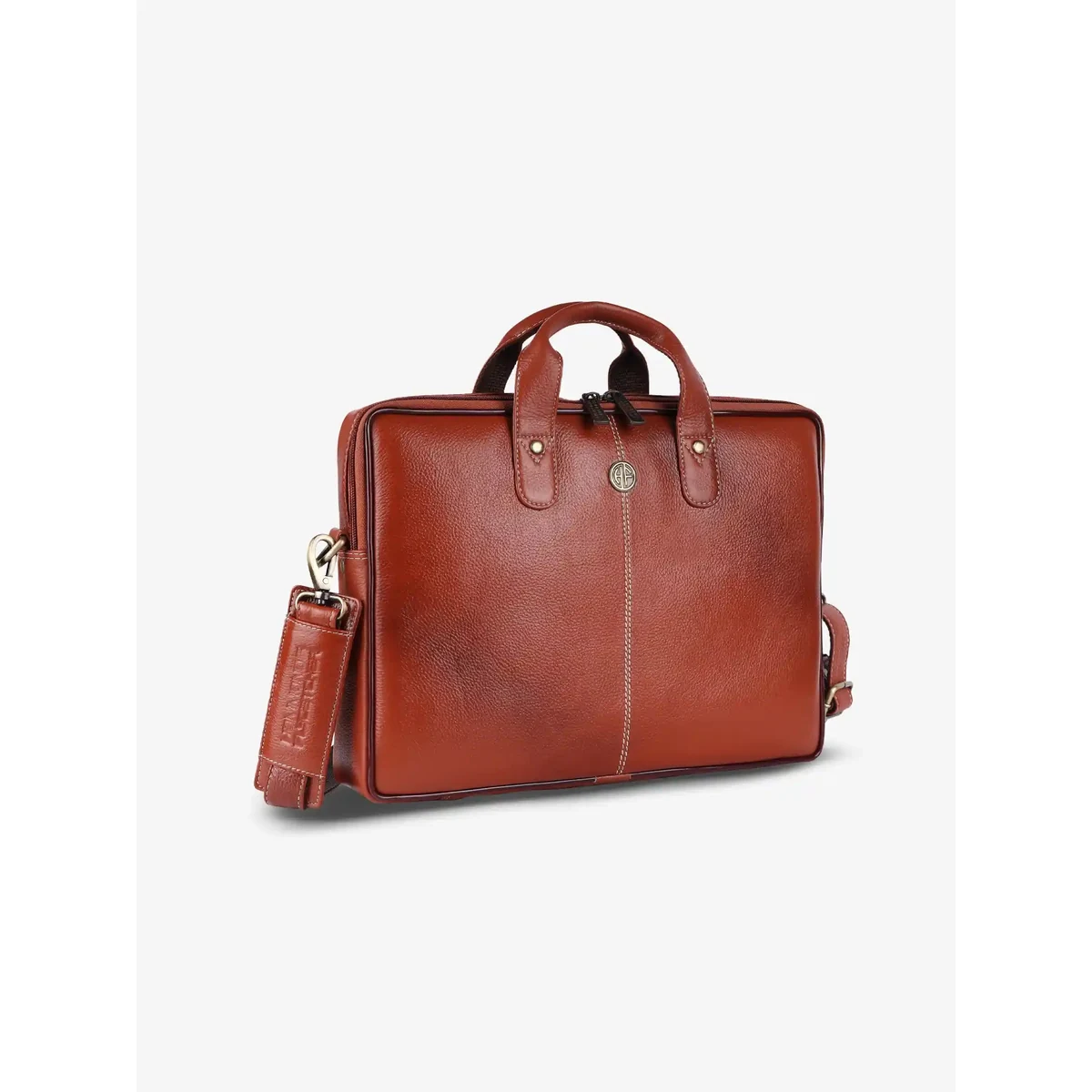 Premium Office Bag for Men - Genuine Leather Laptop Bag - Fits Upto 14 Inch Laptop Bag/MacBook - 1 Year Warranty view 1