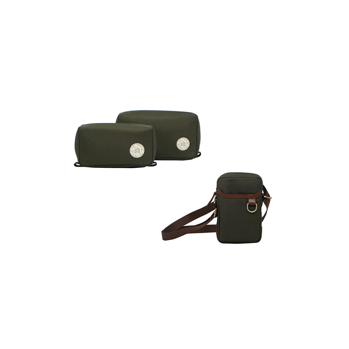 Premium Romeo - Wash Kit + Smith Crossbody // Forest Green view 1