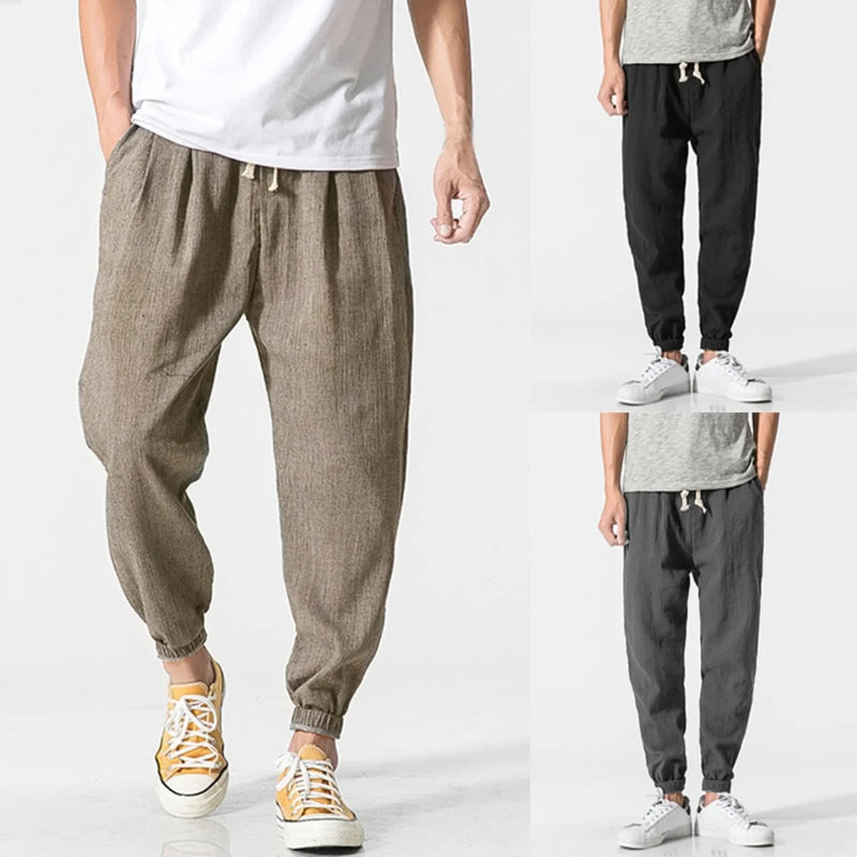 INCERUN Plus Size S-5XL Men Harem Pants Joggers Casual Wide Legs Trousers Loose Fitness Pant Male HipHop Harajuku Summer Brand view 1