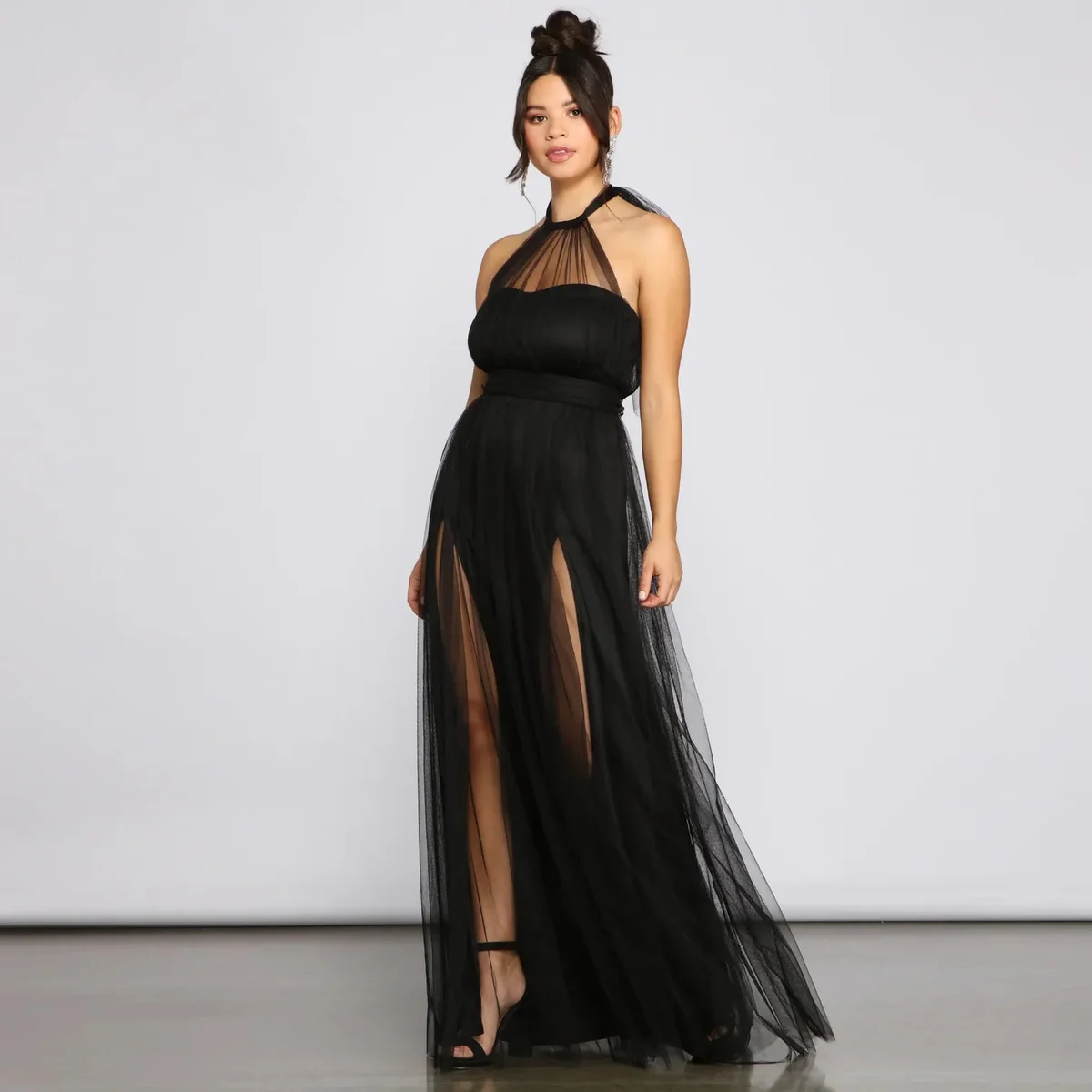 Charlie Formal Double Slit A-Line Dress view 1
