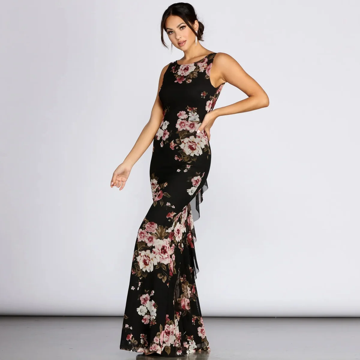 Janisa Formal Open Back Ruffle Dress view 1