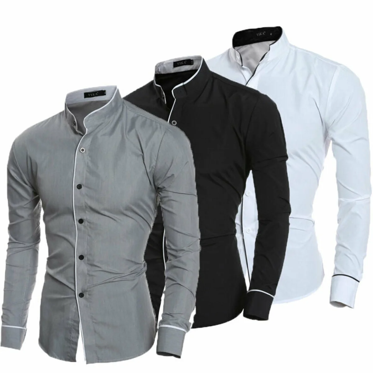 2020 Men's Luxury Casual Formal Shirt Long Sleeve Slim Fit Business Dress Shirts Tops Social Blouse Men Formal Blouse view 1