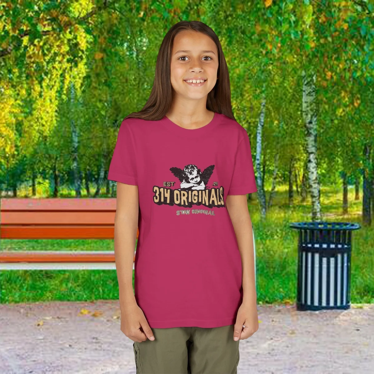 314 Originals Youth Tee - Vintage Cherub Graphic Kids T-Shirt view 1