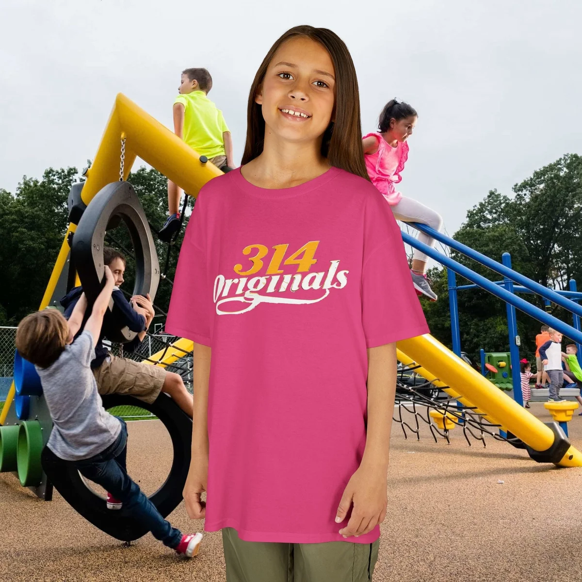 314 Originals Kids T-Shirt — Retro Script Youth Tee view 1