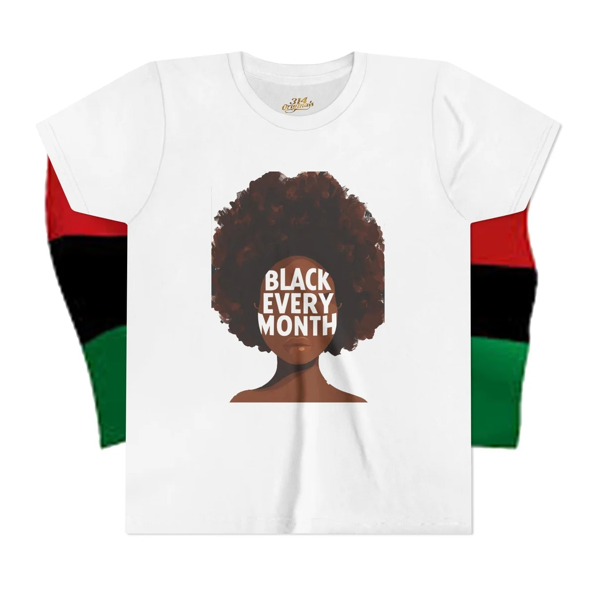 Black Every Month Youth Tee — Afro Pride Kids T-Shirt view 1