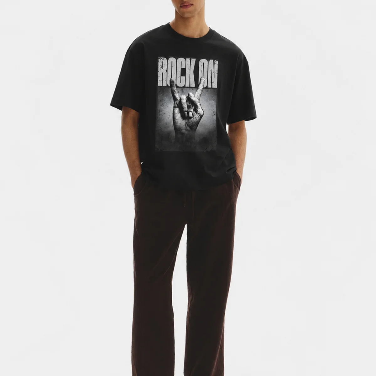 Rock Graphic Oversized T-Shirt for Men view 1