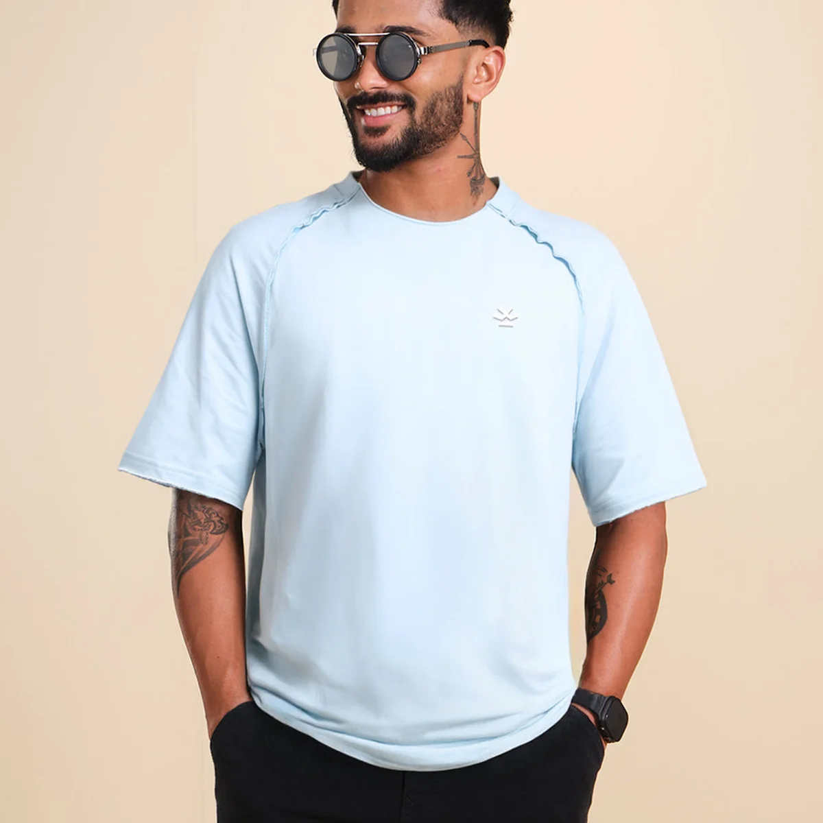 Cut & Sue Oversized T-Shirt | Light Blue