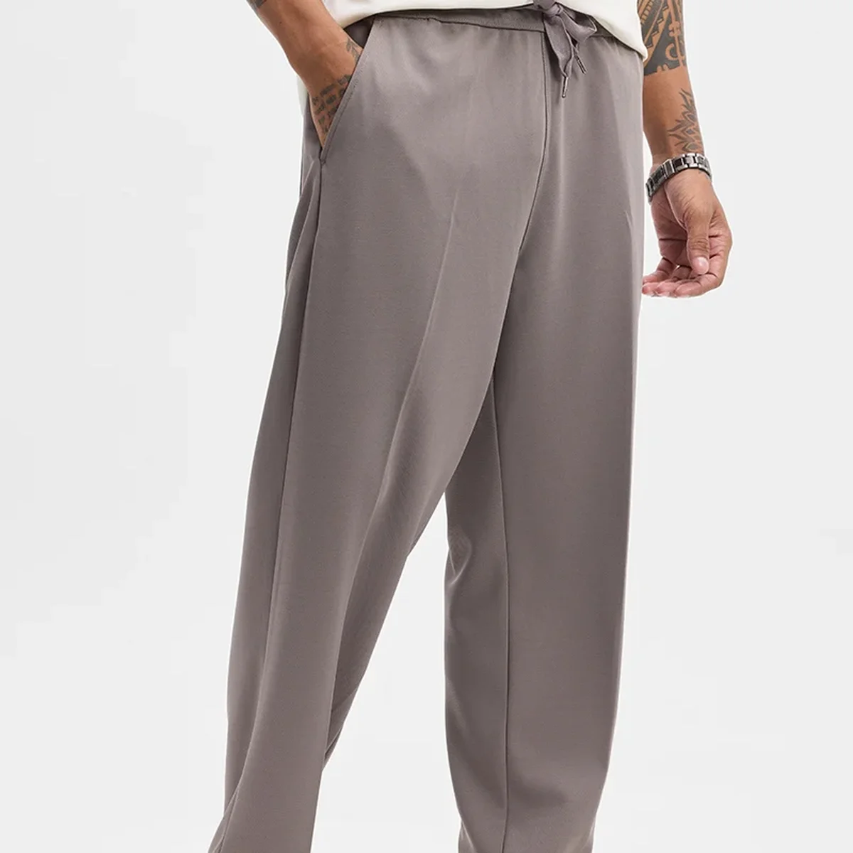 Grey Relaxed Fit Korean Trouser view 1