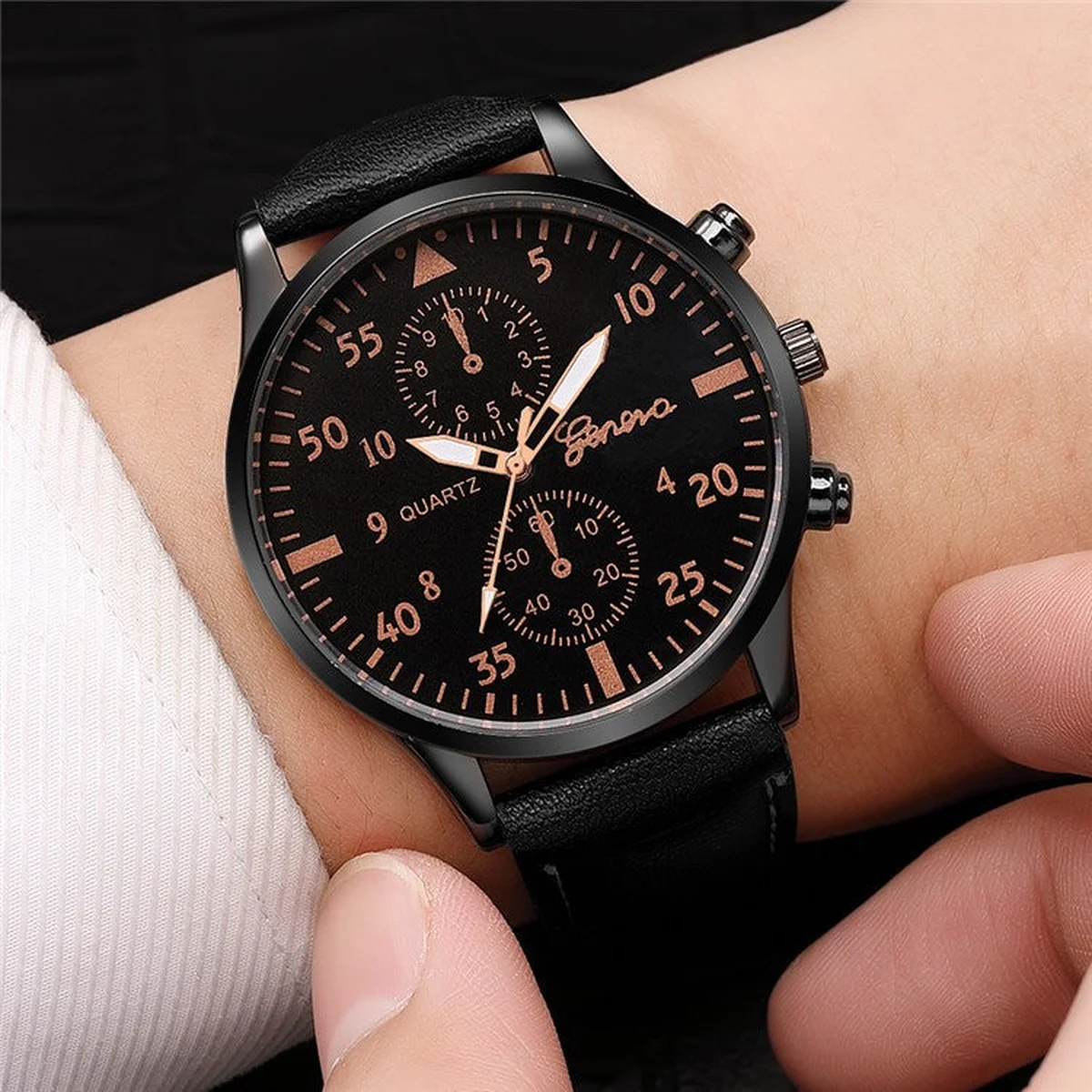 Geneva Men'S Watch Leather Watch view 1