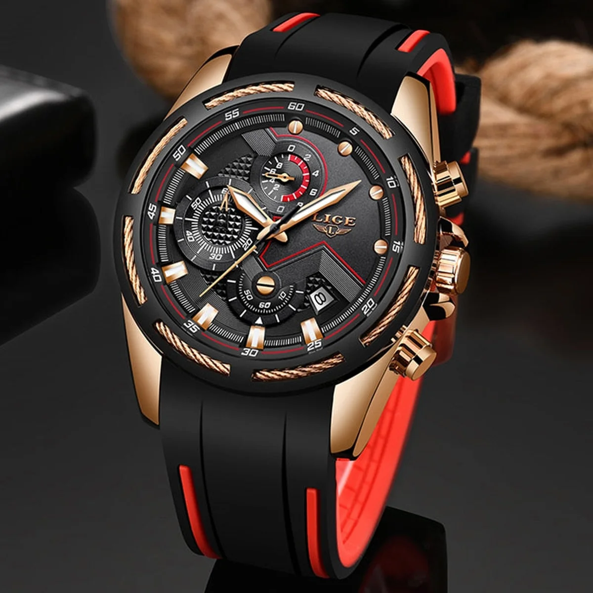 LIGE New Mens Watches Top Luxury Brand Men Unique Sports Watch Men's Quartz Date Clock Waterproof Wrist Watch Relogio Masculino view 1