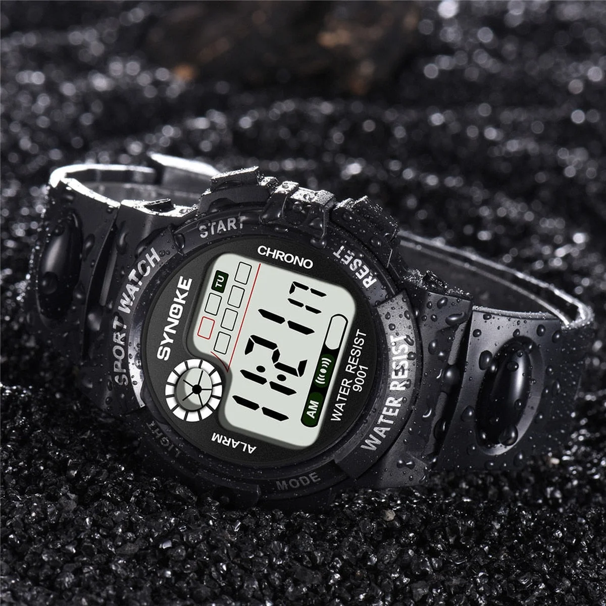 Men's sports watch multi-function 30M waterproof colorful luminous electronic watch LED digital double action watch relogio #X view 1