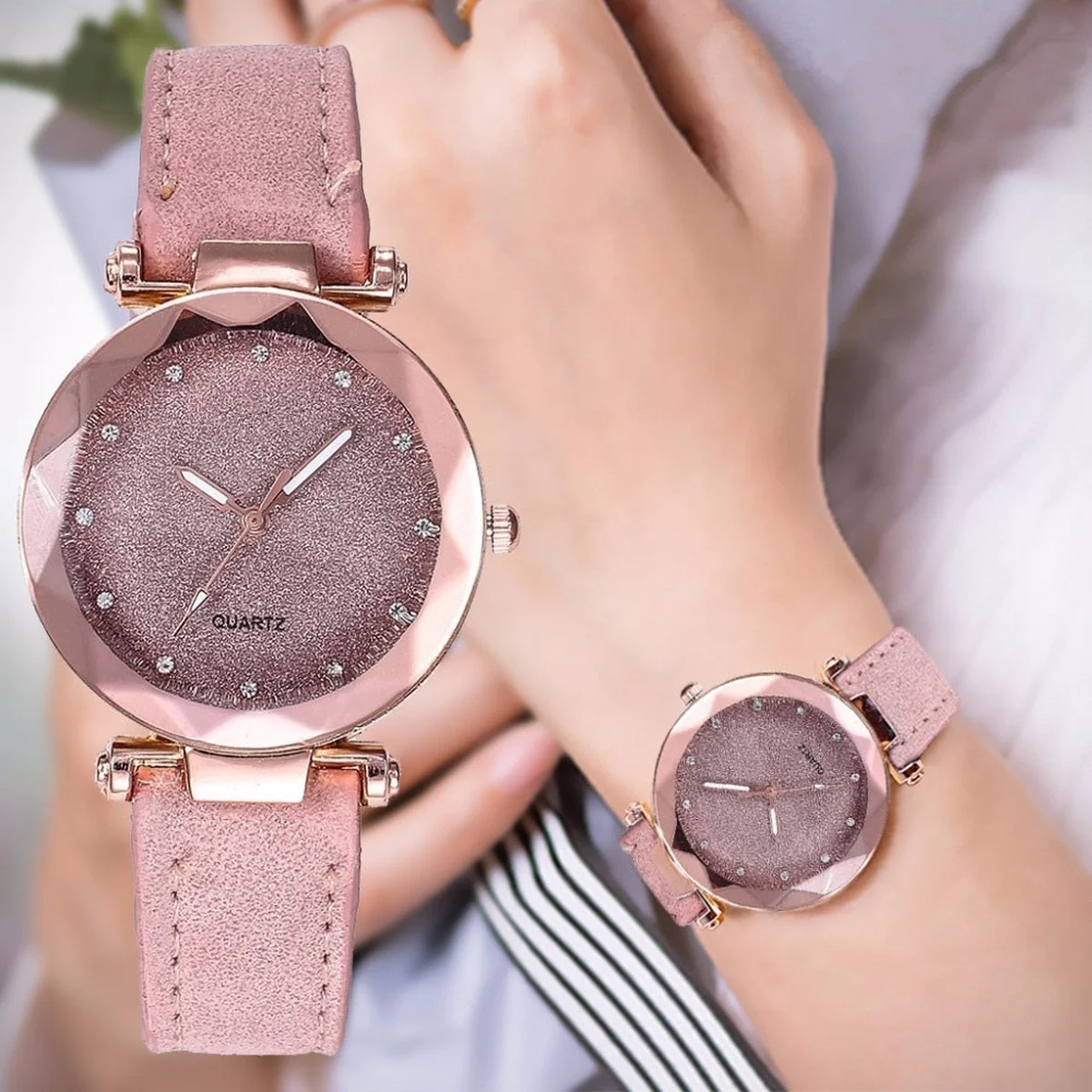 New Luxury Rhinestone Bracelet Watch Women Starry Sky Watches Ladies Wristwatch Relogio Feminino Reloj Mujer Montre Femme Clock view 1