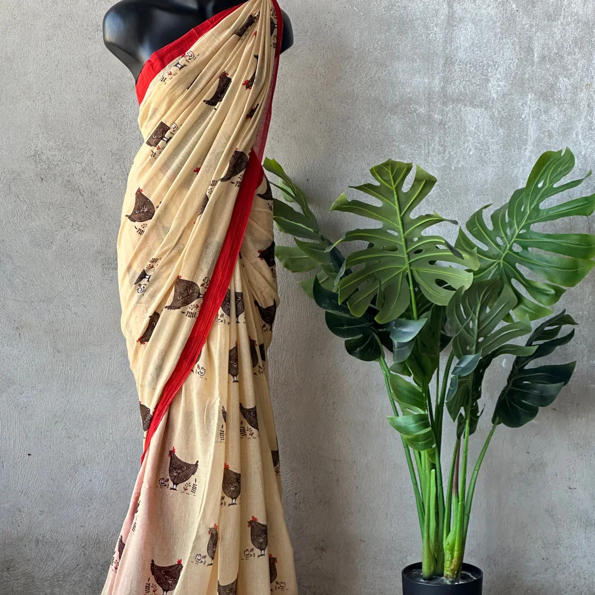 Printed super soft premium cotton saree