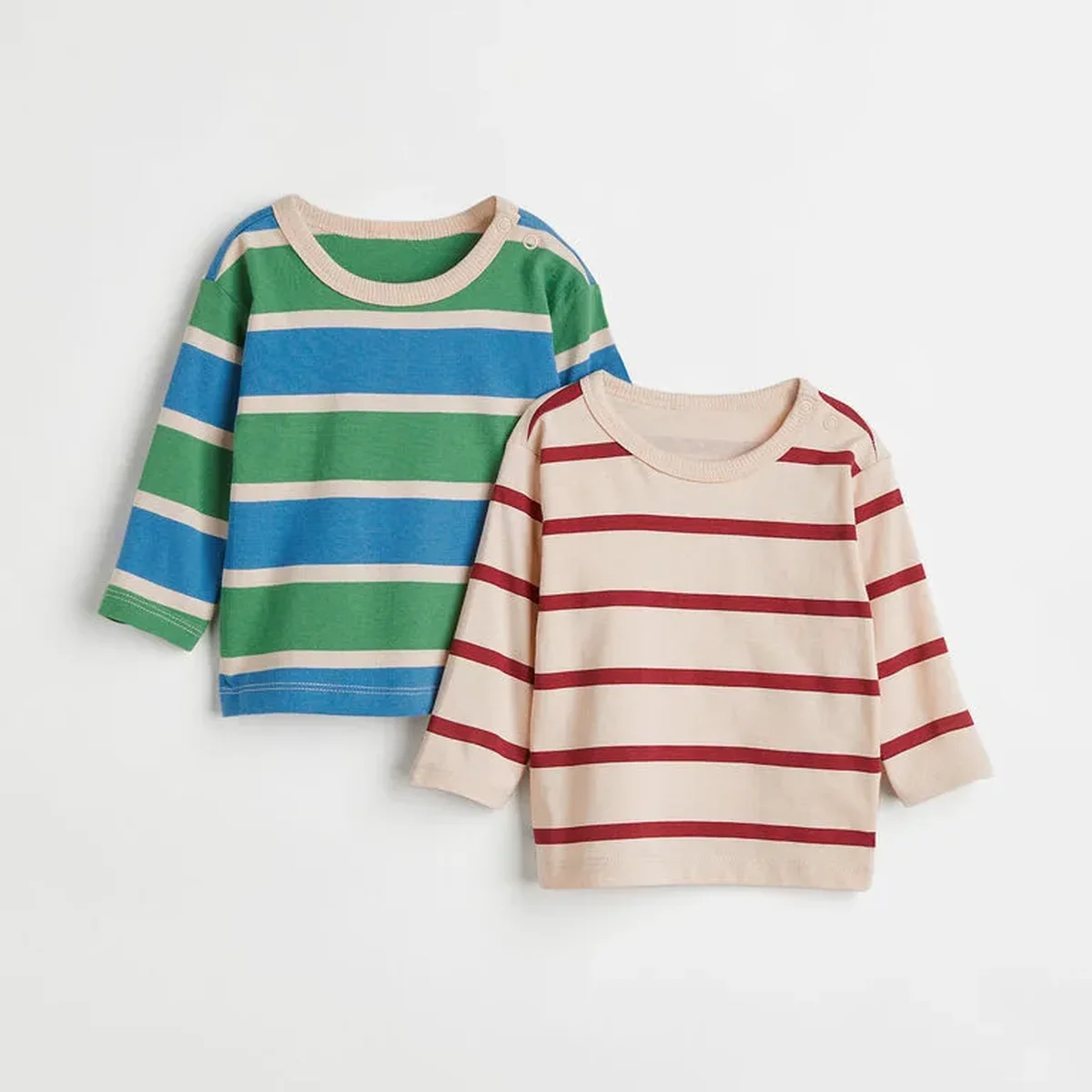 Boys Striped 5-pack long-sleeved T-shirts & long-sleeved image 1