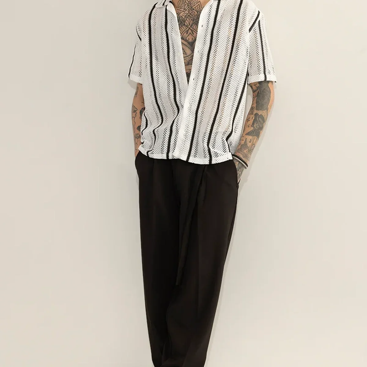 Cube Couture White Crochet Shirt image 1