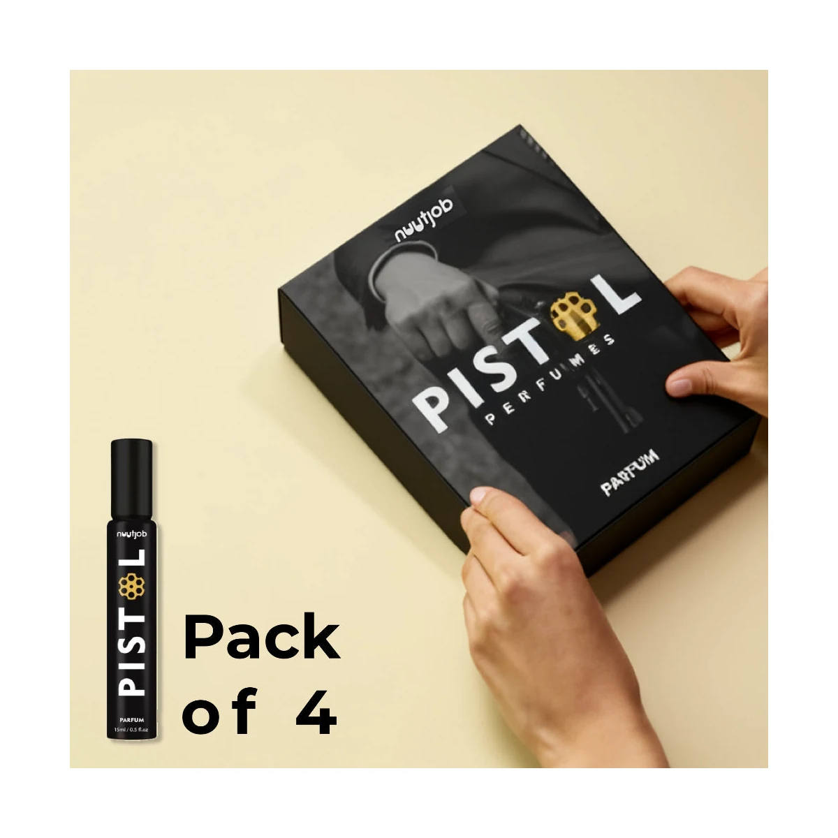 Premium Pistol Perfumes | Gift Pack of 4 | 15ml each | Made for Men