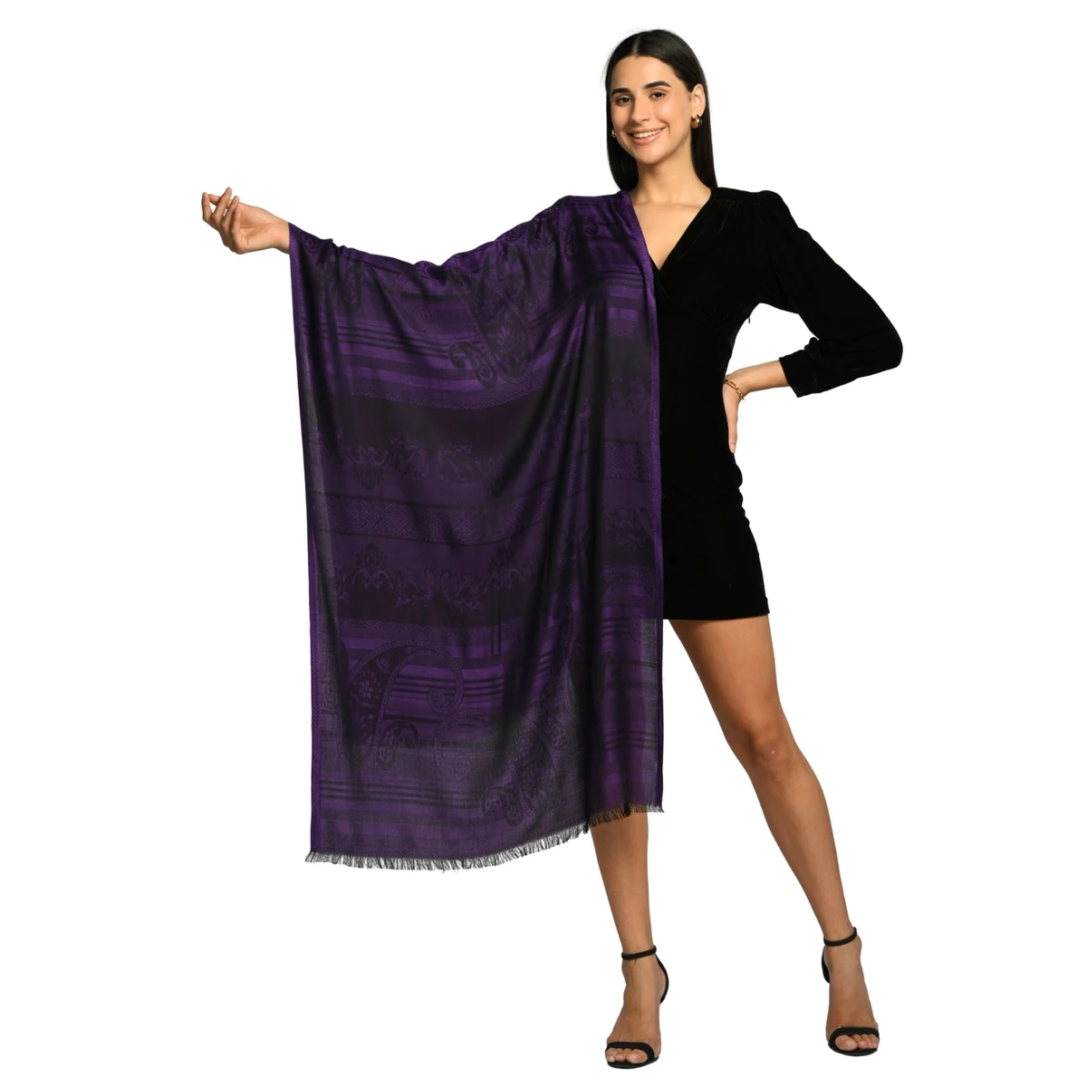 Premium Women's Signature Jamawar Silk Stole