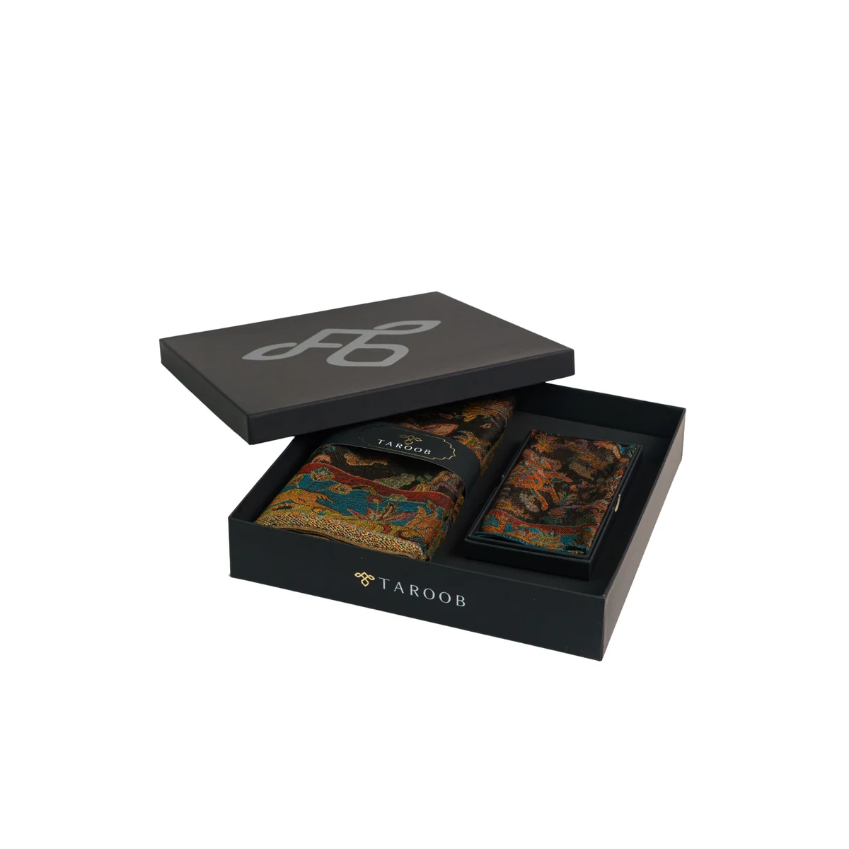 Premium Gift Set of Silk Jamawar Stole & Pocket Square