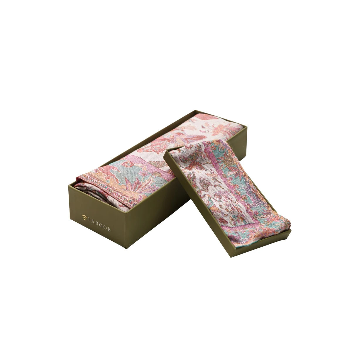 Premium Silk Jamawar Stole & Pocket Square Gift Set