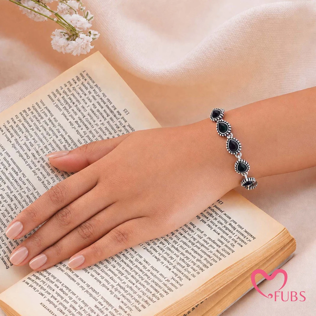 The Azure Tear Antique Oxidized Bracelet thumbnail 4