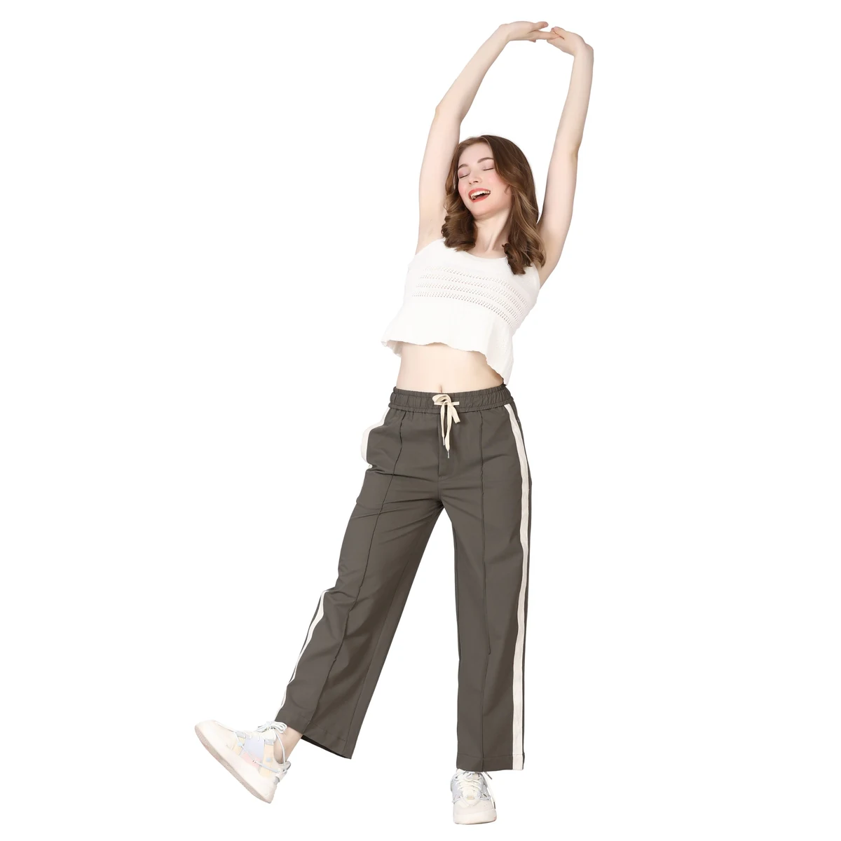 Premium Track Fit Pants - Dusty Olive