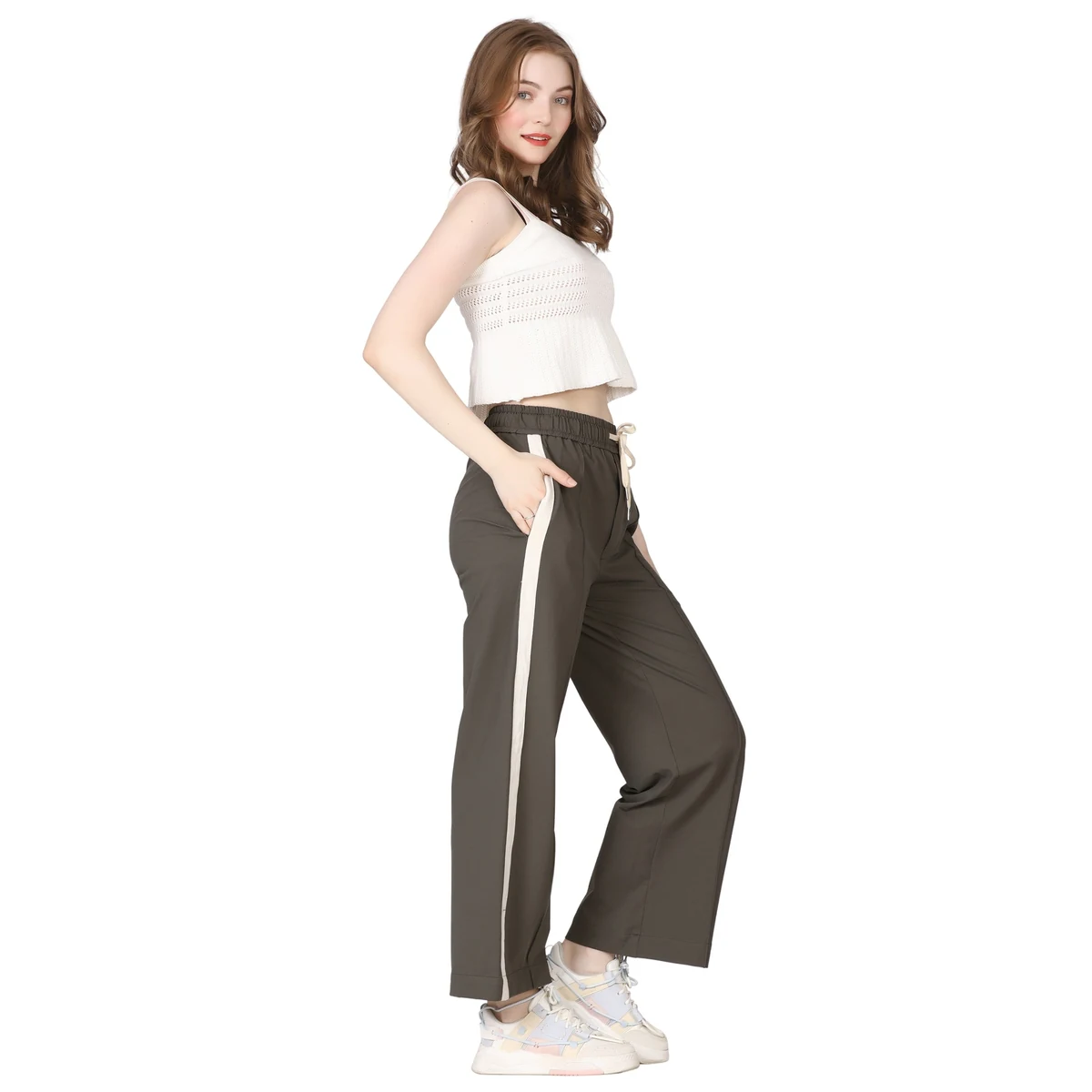 Premium Track Fit Pants - Dusty Olive thumbnail 2