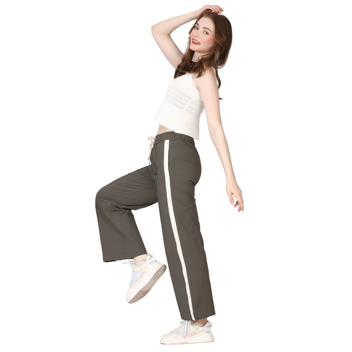 Premium Track Fit Pants - Dusty Olive thumbnail 3
