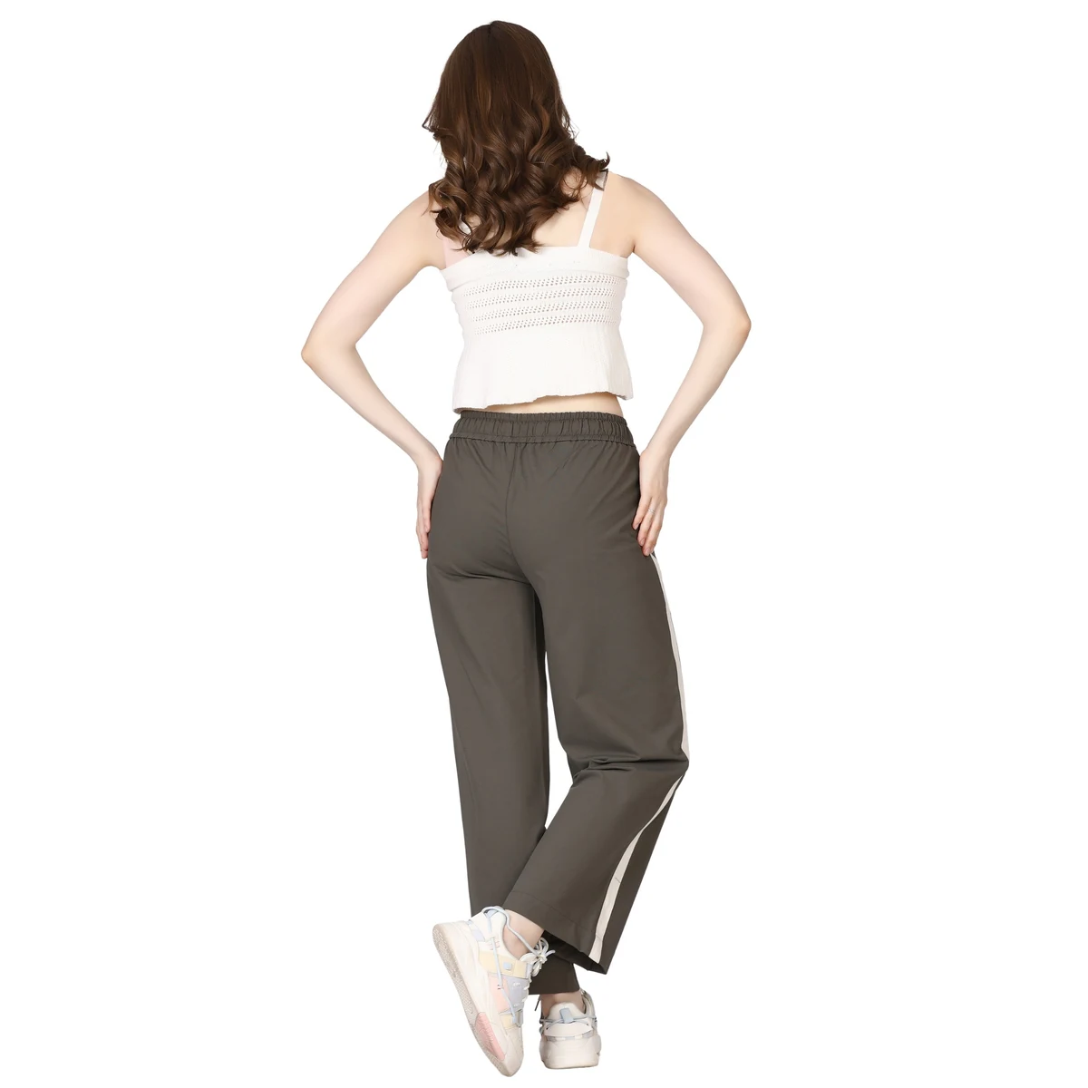 Premium Track Fit Pants - Dusty Olive thumbnail 4