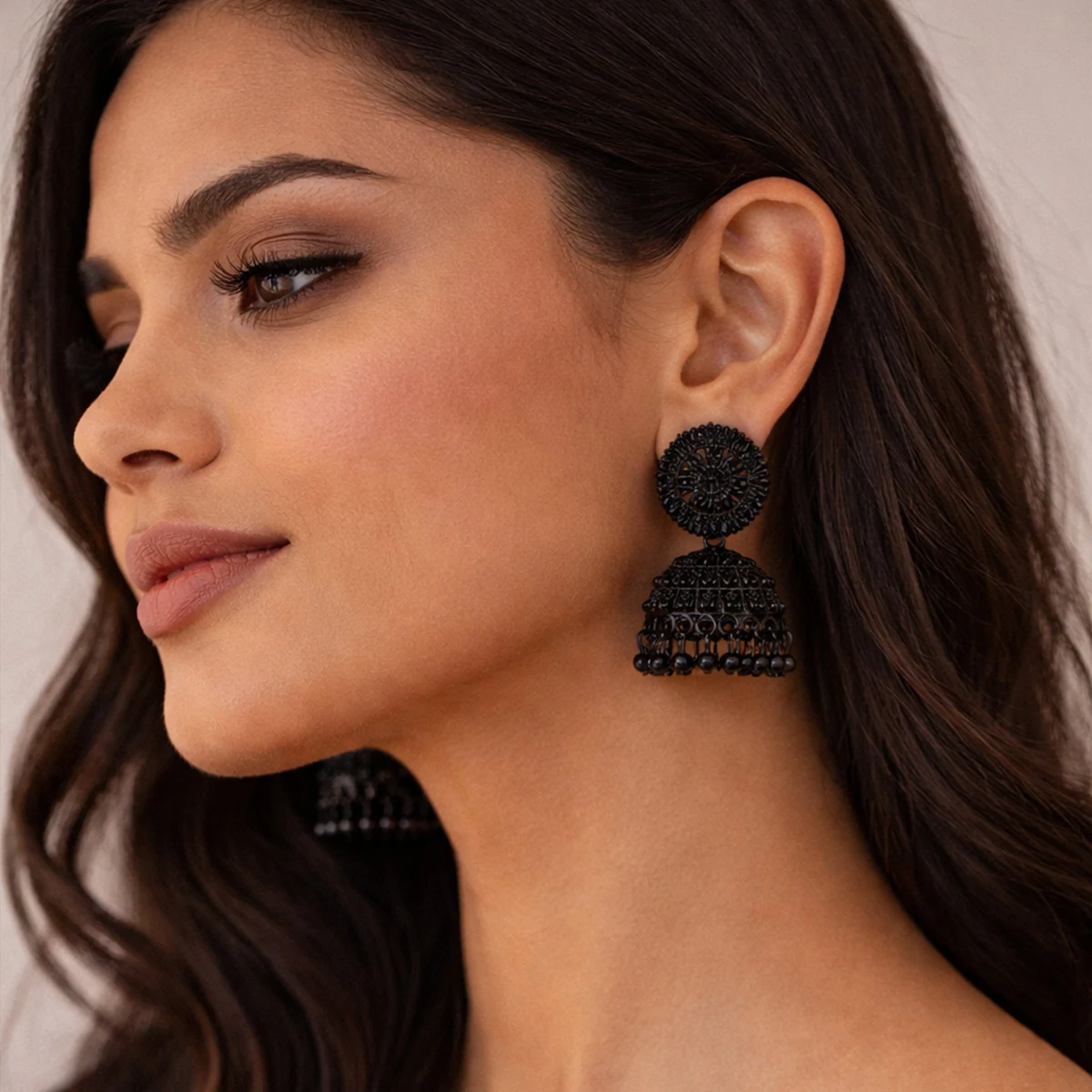 Charcoal Charm Earring