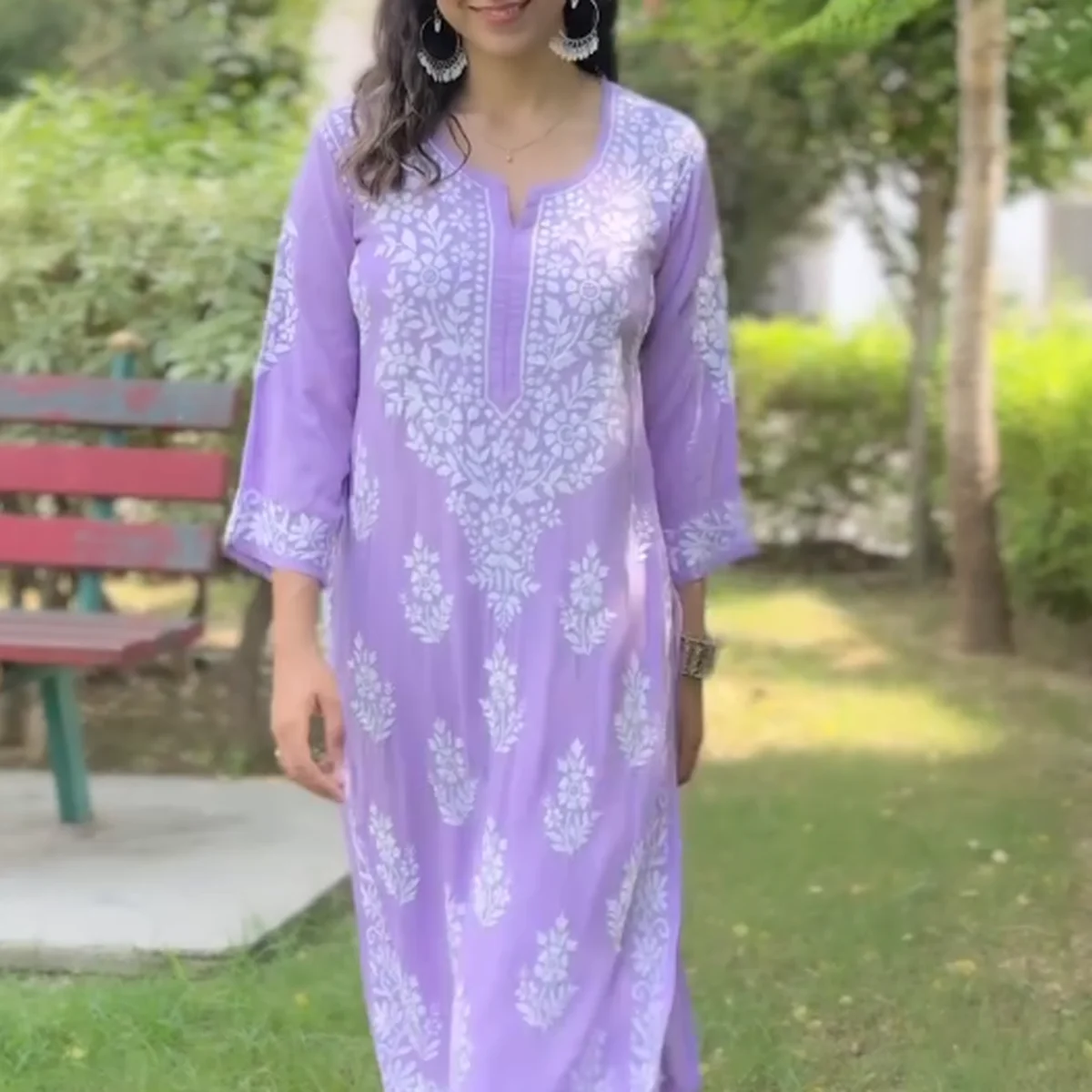 Chikankari Cotton Straight For Women