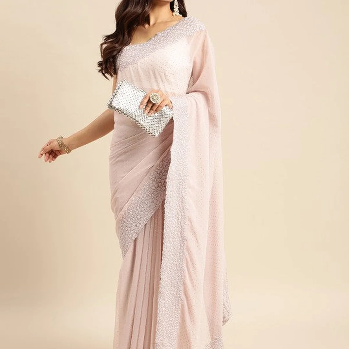 Embellished Beads and Stones Saree