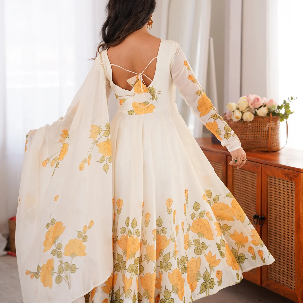 Kiara Designer Floral Anarkali Set thumbnail 3