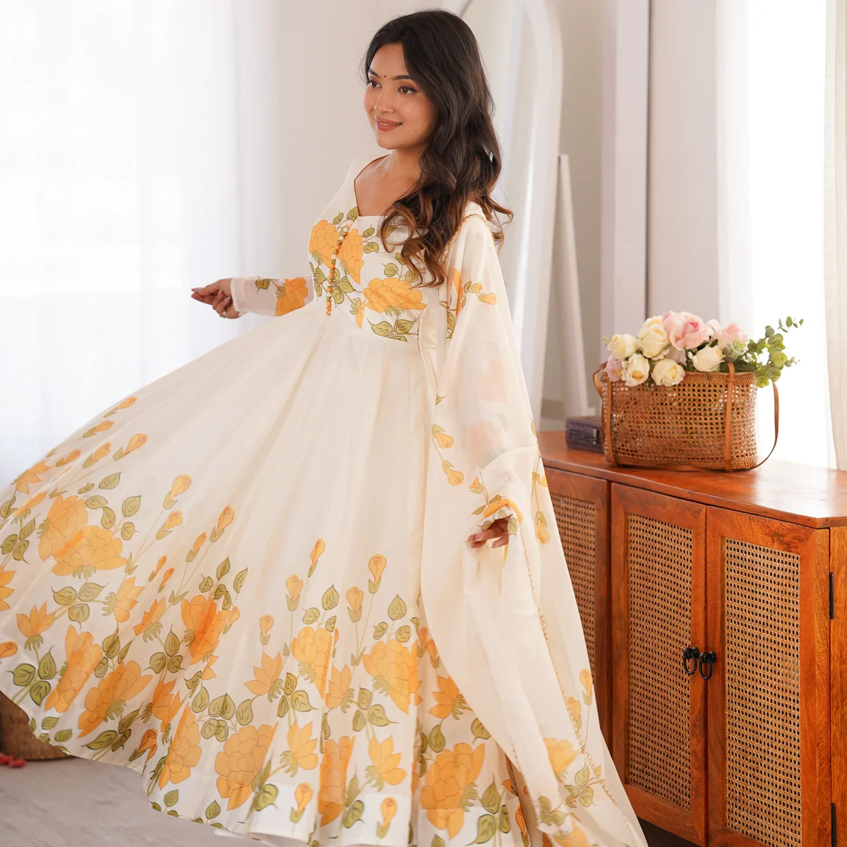 Kiara Designer Floral Anarkali Set thumbnail 4