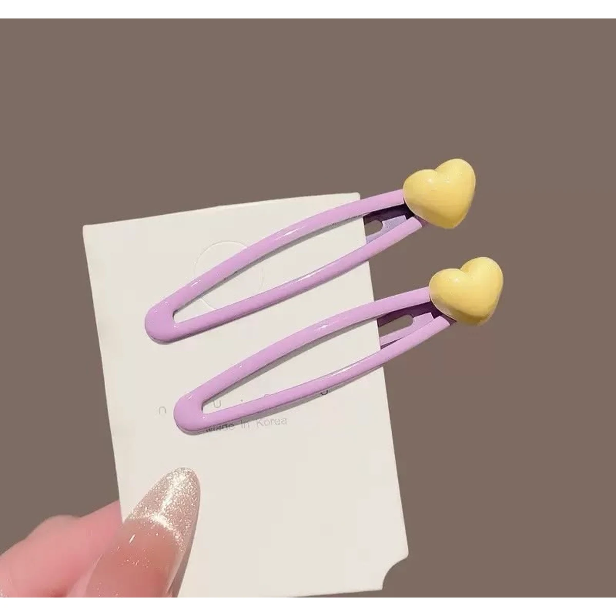 Candy-Coded Heart Hair Clip (1 piece ) thumbnail 2