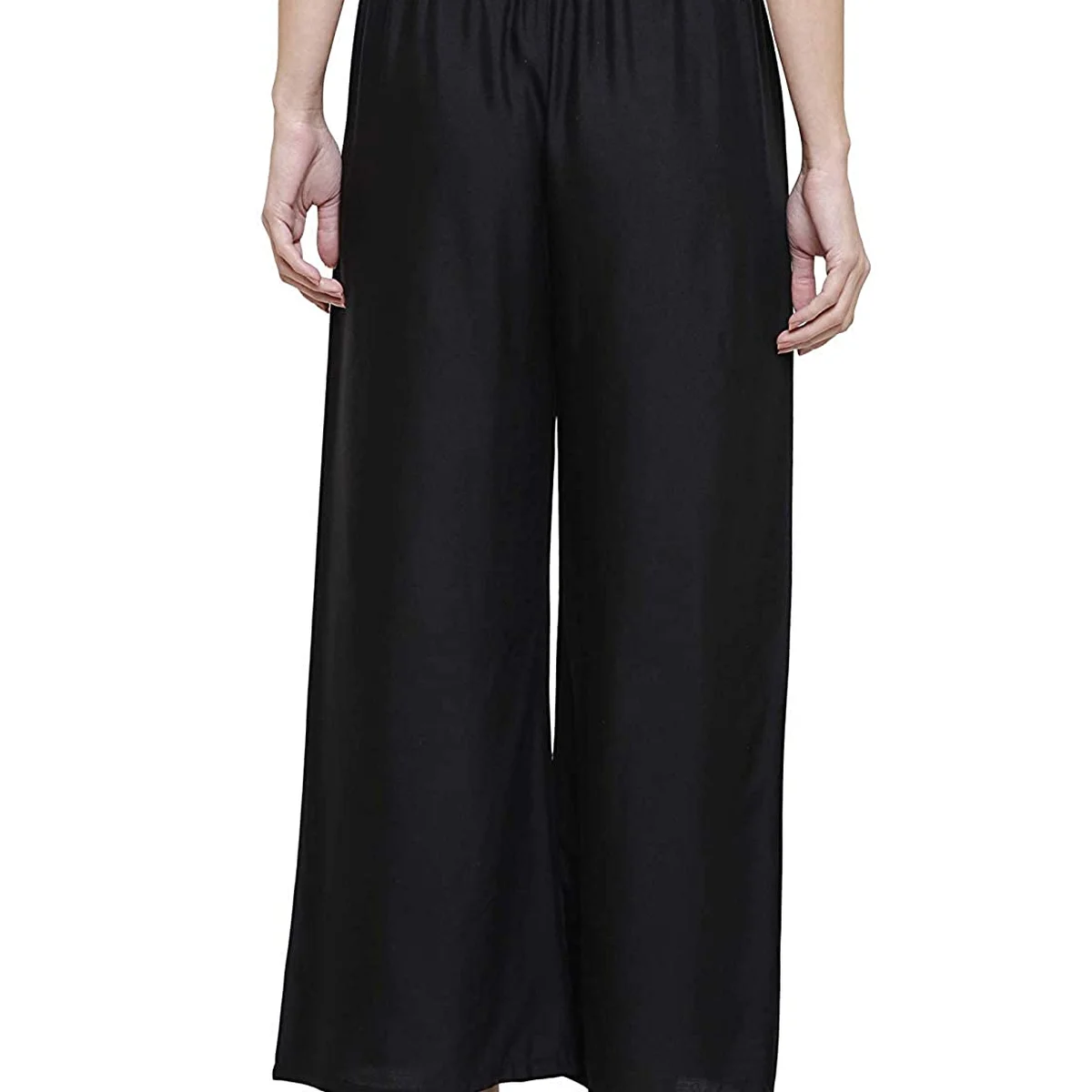 Women's Rayon Regular Fit Comfortable Plain Casual Palazzo thumbnail 2