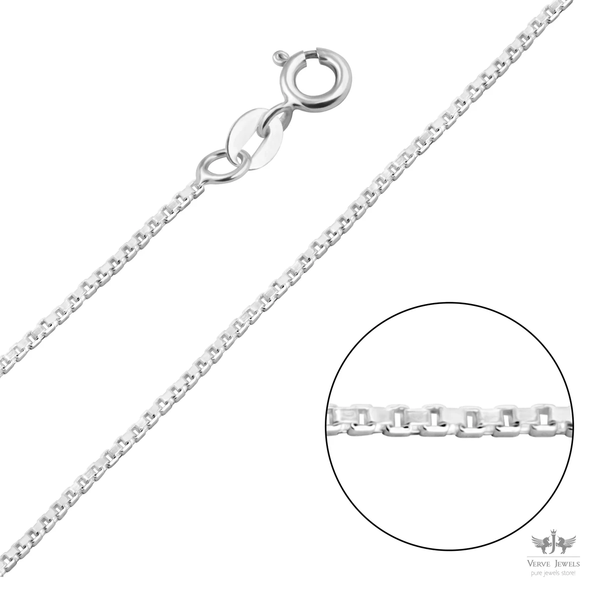 Premium Box Chain Necklace 925 Sterling Silver 1mm - Unisex thumbnail 2