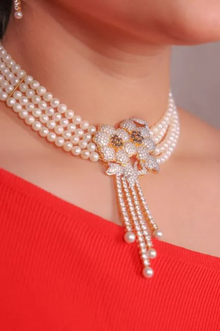 Hyderabad Freshwater Pearl Choker thumbnail 2
