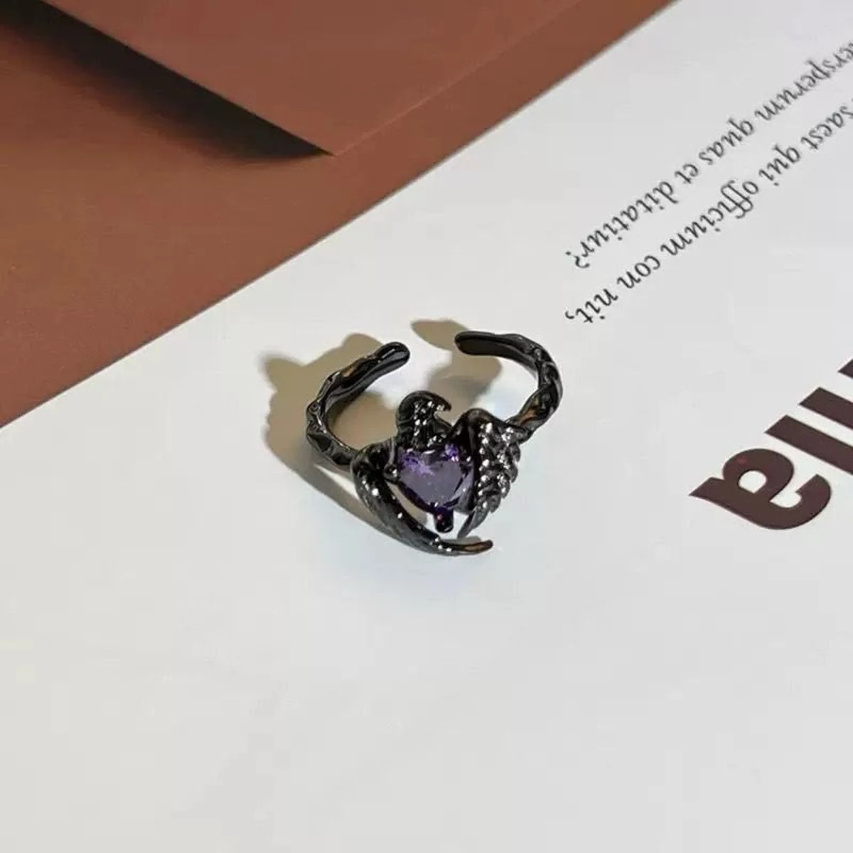 Amethyst Raven Ring thumbnail 4