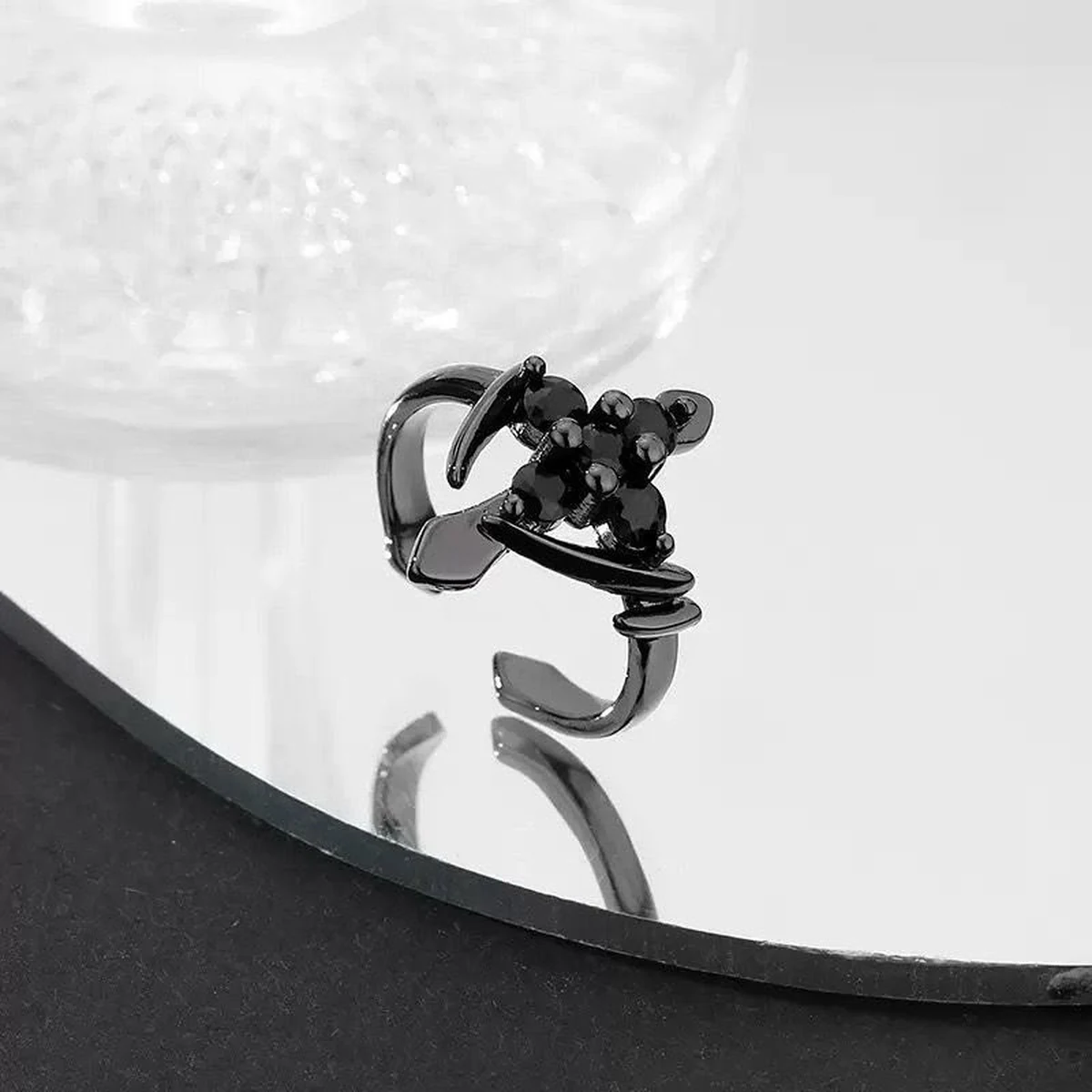 Midnight Fleur Cross Ring thumbnail 2