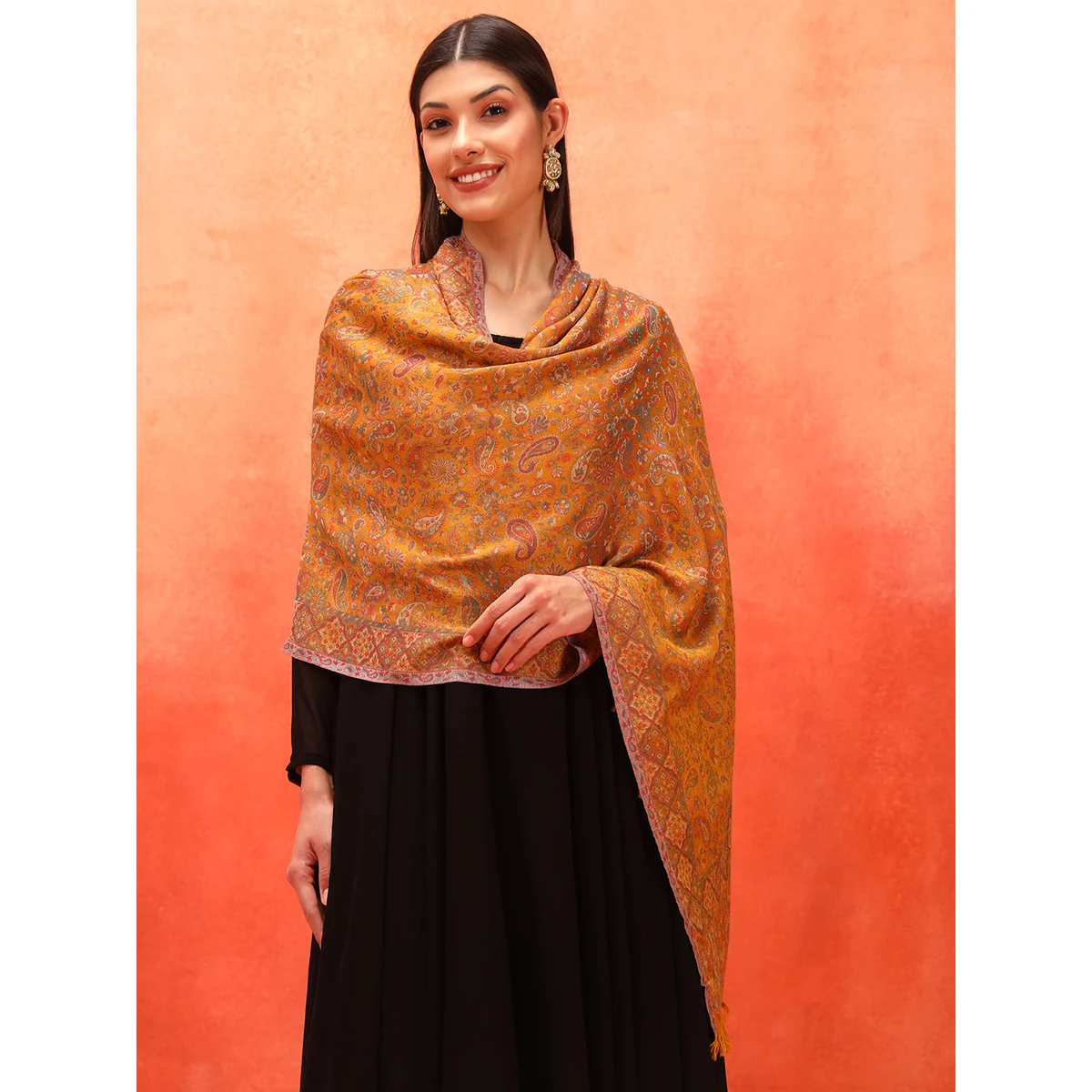 Premium Women Chandni Kaani Stole (Size : 71X203 CM)
