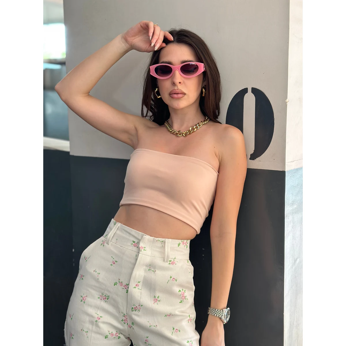 Glossy Pink Tined Sunglasses