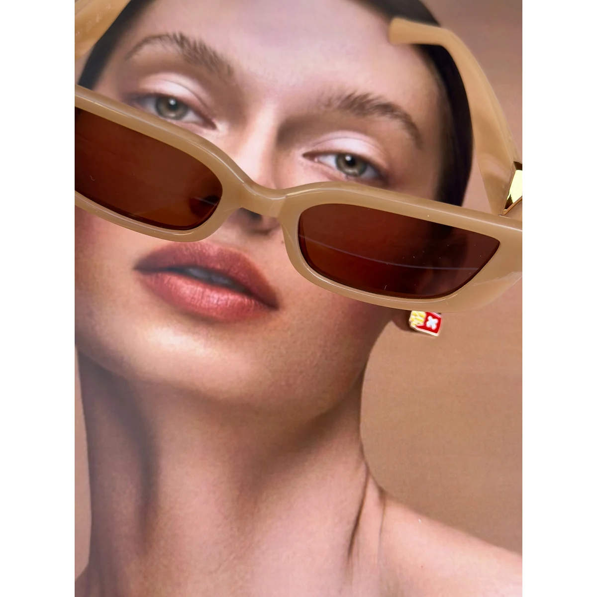 Brown Cat Eye Tinted Sunglasses