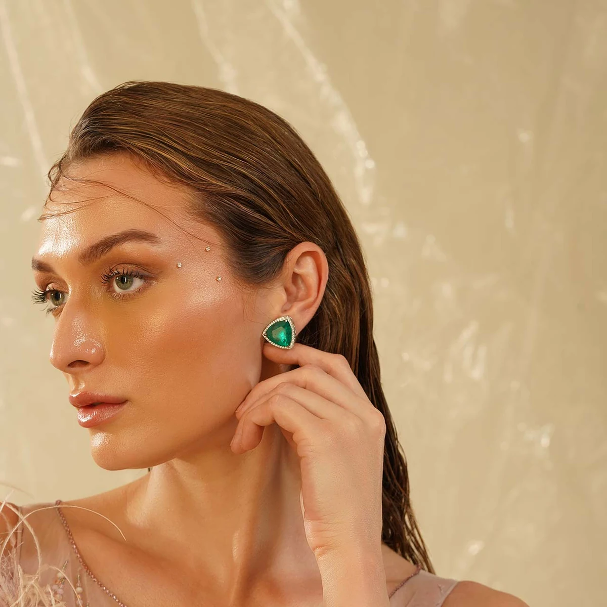 Premium Luciana - Colored Stone CZ Earrings thumbnail 3