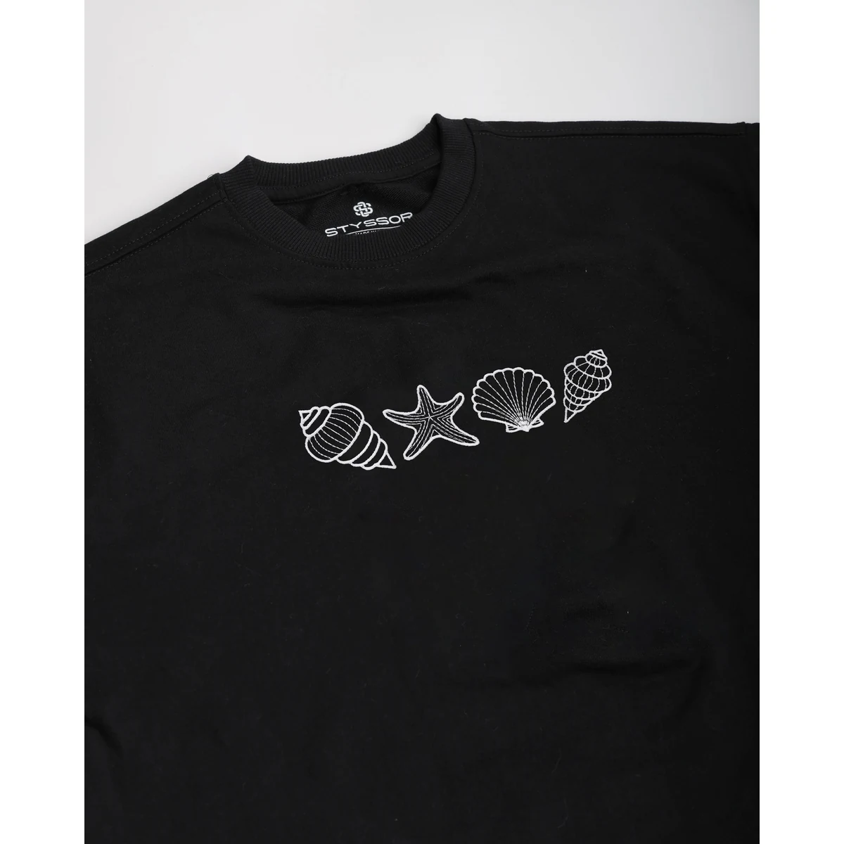 Premium Seashell Embroidery Oversized T-Shirt thumbnail 2